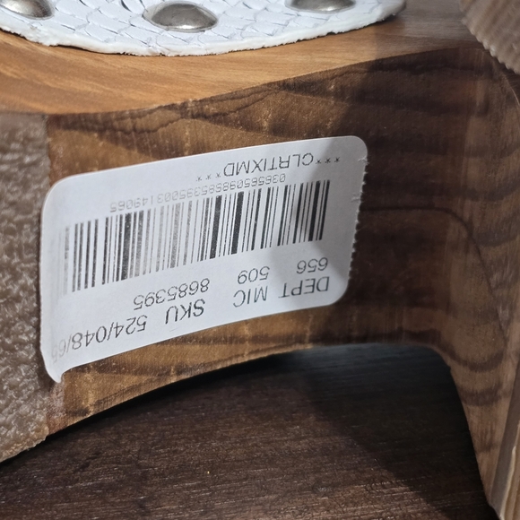 🤩Host Pick❤️NWT Chelsea & Violet Snake Leather 70s Inspired ClogWomen's Sz 6 - Picture 12 of 14